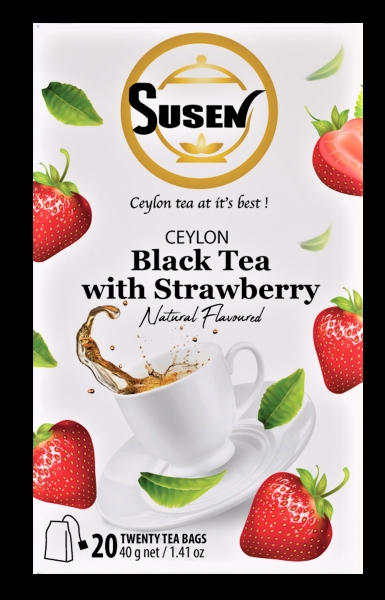 Pure Ceylon Black Tea with Strawberry